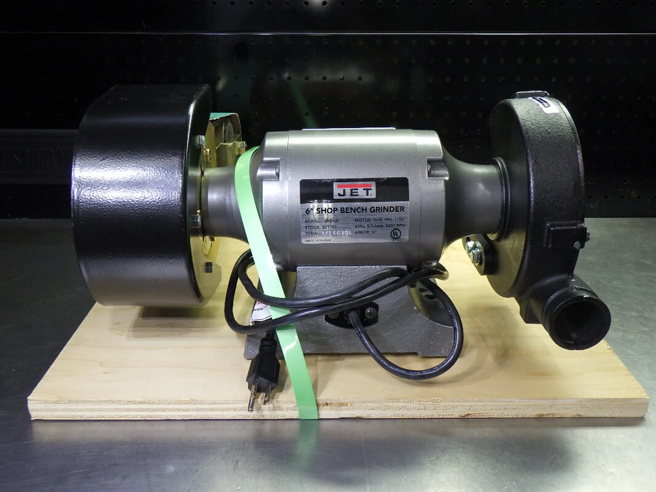 JET 1/2 Hp 6" Bench Grinder W/Belt Sander Attachment JBG-6A (STKA)