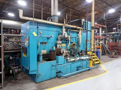 24" x 24" RANSOHOFF 3-STAGE STEEL MESH CONVEYOR PASS THROUGH PARTS WASHER: YOBRO #24301