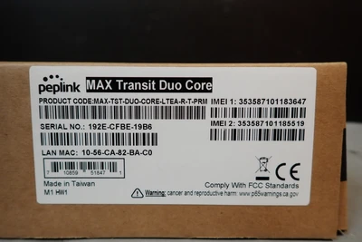 NEW PEPLINK MAX-TST-DUO-CORE-LTEA-R-T-PRM