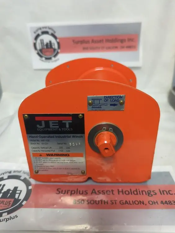 Used JET EQUIPMENT IWF-100 Winches Ohio US | Surplus Asset Holdings #1265651