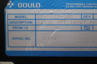 Gould Modicon AS-B803-008 B803 115-VAC Input Module STOCK G397