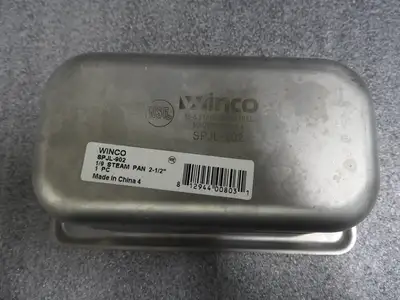 Used Isaac Peoria Used Winco SPJL-902 1/9 Size Anti-Jam Stainless Steel Steam Table Food Pan C IP Steam Pans Illinois US | Falcon Restaurant Supply #1376562