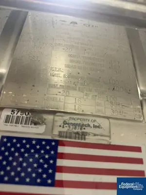 USED Precision 600 Liter Precision Stainless Reactor, 316L S/S, 45/100#