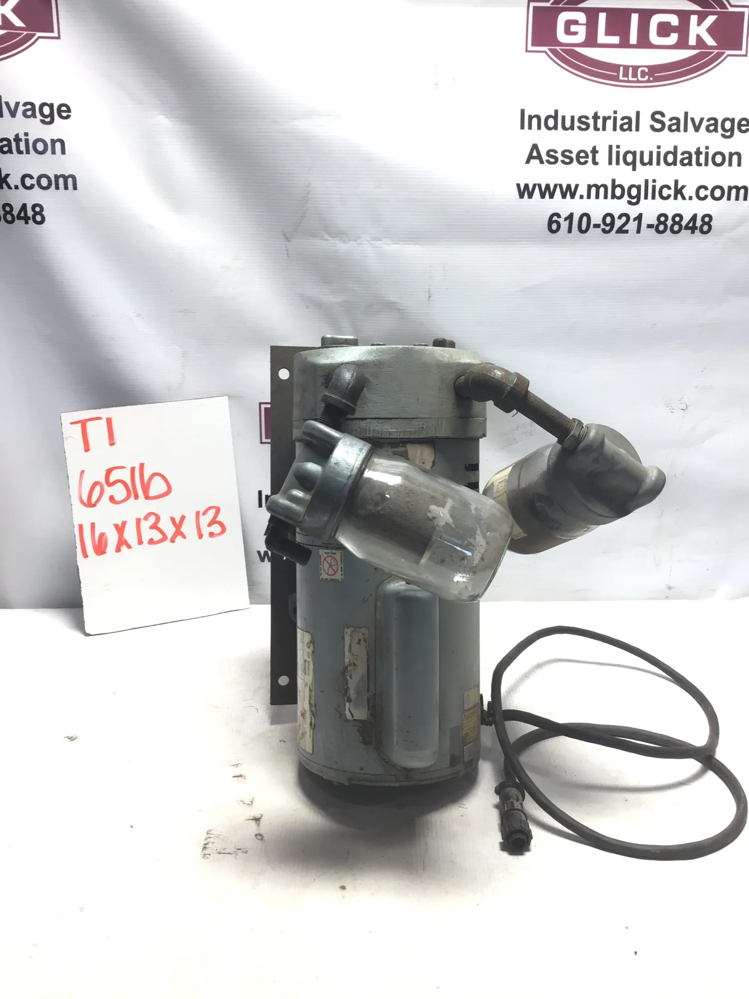 Gast Mfg 0523 Vacuum Pump Compressor 1/4 Hp single phase