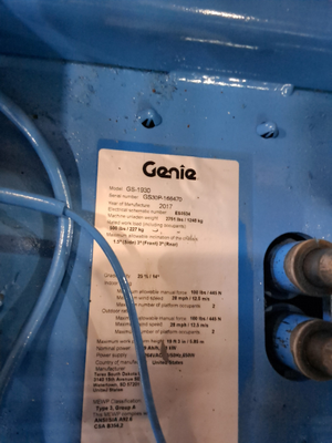 USED 2017 Genie GS-1930