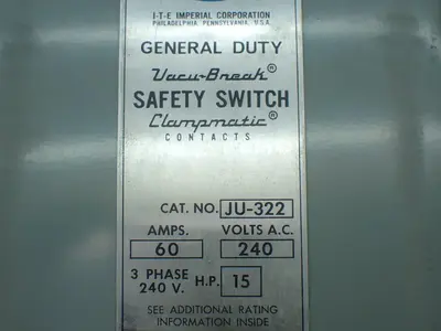 Used ITE IMPERIAL JU322 Disconnects Ohio US | HGR 24 #879681