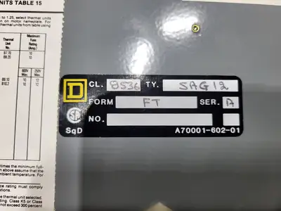 USED SQUARE D 8536SAO12S