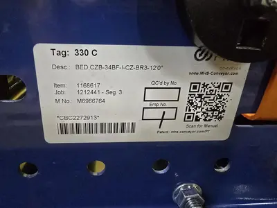 Used MHS ROLLER BED BELT CONVEYOR Belt Conveyors Wisconsin US | Packer City Sales #1301769
