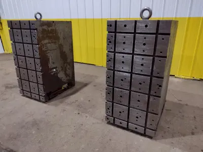 48" X 24" X 30" ANGLE PLATES SET OF (2) T-SLOTTED BLOCKS: STOCK #19048