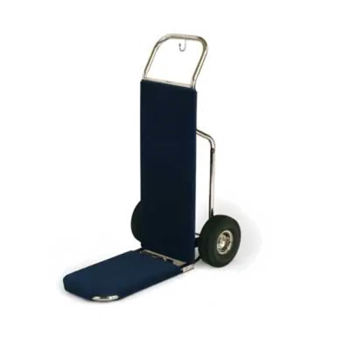 Forbes Industries Bellman's Handtruck w/ 23 1/2" Fold Up Dropnose & Wrap Around Carpet - Polished Steel (1555-CK-PS)