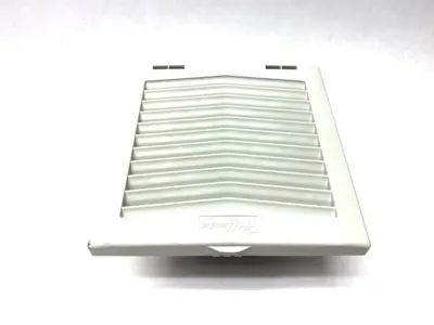 USED HOFFMAN NVENT SIDE MOUNT COOLING FILTER FAN LIGHT GRAY, 24V, 70CFM