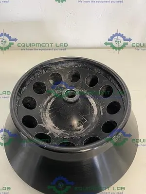 USED BECKMAN JA-12 FIXED-ANGLE ALUMINUM ROTOR- 12 X 50 ML, 12,000 RPM W/ DAMAGED PINS