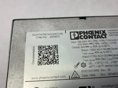 QUINT4-PS/1AC/24DC/40,2904603 | Phoenix Contact QUINT4-PS/1AC/24DC/40 Primary Switched Power Supply 2904603 - Used