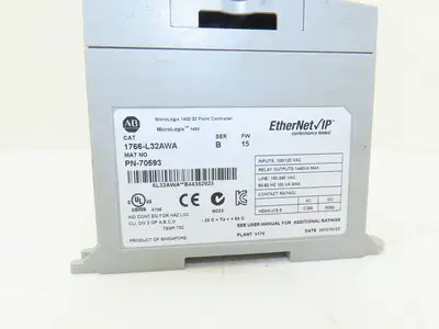 Allen Bradley 1766-L32AWA MicroLogix 1400 Controller Module 32 Point Ser B FW 15