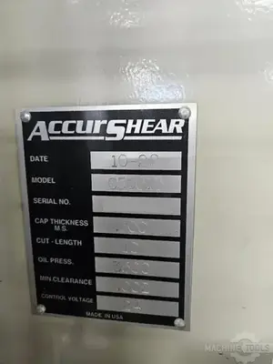Used 2022 ACCURSHEAR 650010 Power Squaring Shears (Inch) Arizona US | KD Machinery #1228173