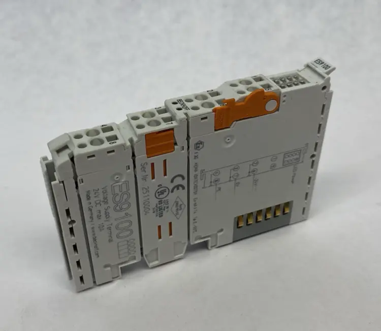 Used Beckhoff EtherCAT Terminal, potential supply, 24 V DC, 10 A PLC Processors Michigan US | Maverick Industrial Sales #1394735