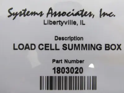NEW SYSTEMS ASSOCIATES 1803020 LOAD CELL SUMMING BOX