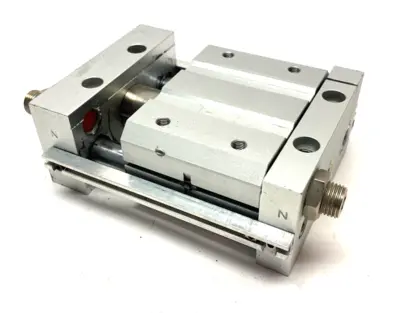 USED SMC GUIDED RODLESS PNEUMATIC CYLINDER