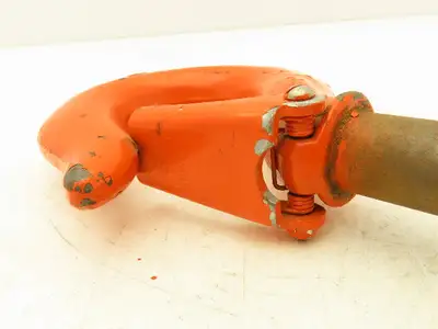 CM Lodestar 3-4 Ton Chain Hoist Upper Hook Threaded Shank w/Latch No 9 Orange