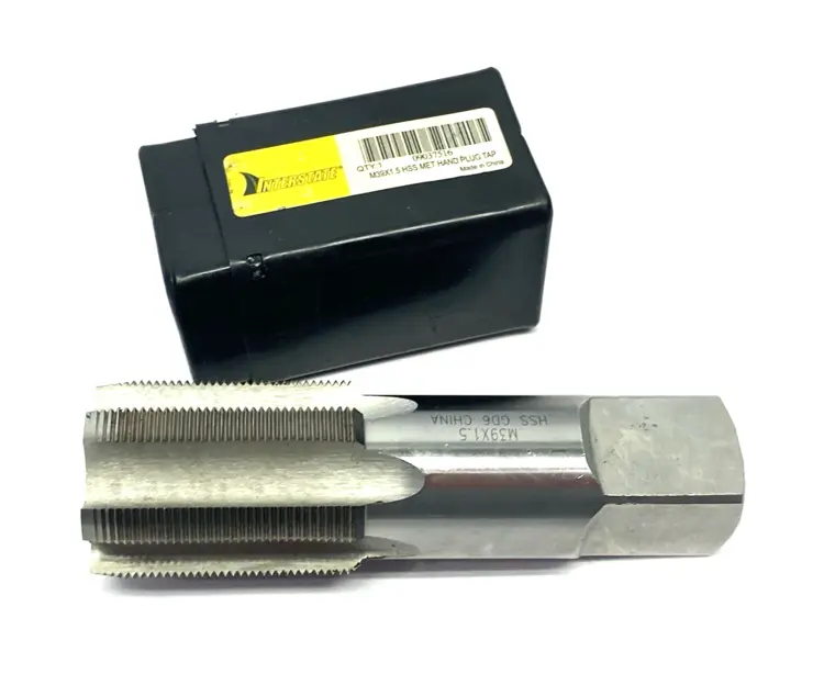 Used INTERSTATE STRAIGHT FLUTE TAP: M39X1.5 METRIC FINE, 6 FLUTE, PLUG CHAMF Taps & Dies Michigan US | Maverick Industrial Sales #1091306