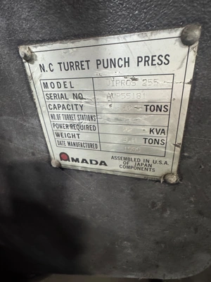 1999 AMADA VIPROS 255 PUNCHES, TURRET, N/C & CNC | Wheeler Machinery Sales (6)