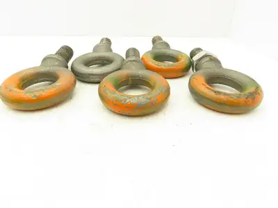 Forged Shoulder Eye Bolt 1"-7 Thread x 3" Shank  Lot of 5  Made in USA