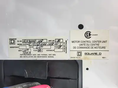 USED SQUARE D MODEL 6