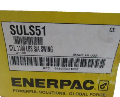 NEW ENERPAC SULS51 SWING CLAMP SEALED BOX