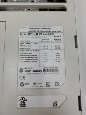 USED Allen-Bradley 20F11ND5P0AA0NNNNN