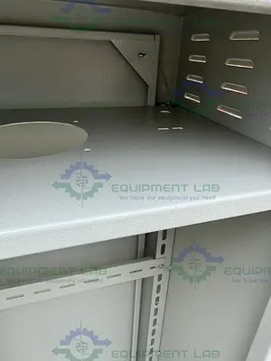 USED UNBARNDED METAL ENCLOSURE 19.5" X 14" X 48" W/ 1  TOP SHELF, KEY