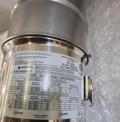 DOUBLE WALL STAINLESS STEEL ELBOW SSD4'' 90 DEG