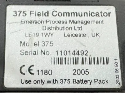 LOT OF 3 EMERSON 375 HART FIELD COMMUNICATORS W/ BATTERIES