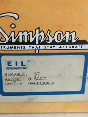 New | in-Stock SIMPSON 57 Meters - Misc | Surplus Asset Holdings #1206833
