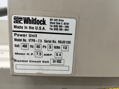 7.5hp AEC Vacuum Pump, Model VTPB-7.5, with Two Filters