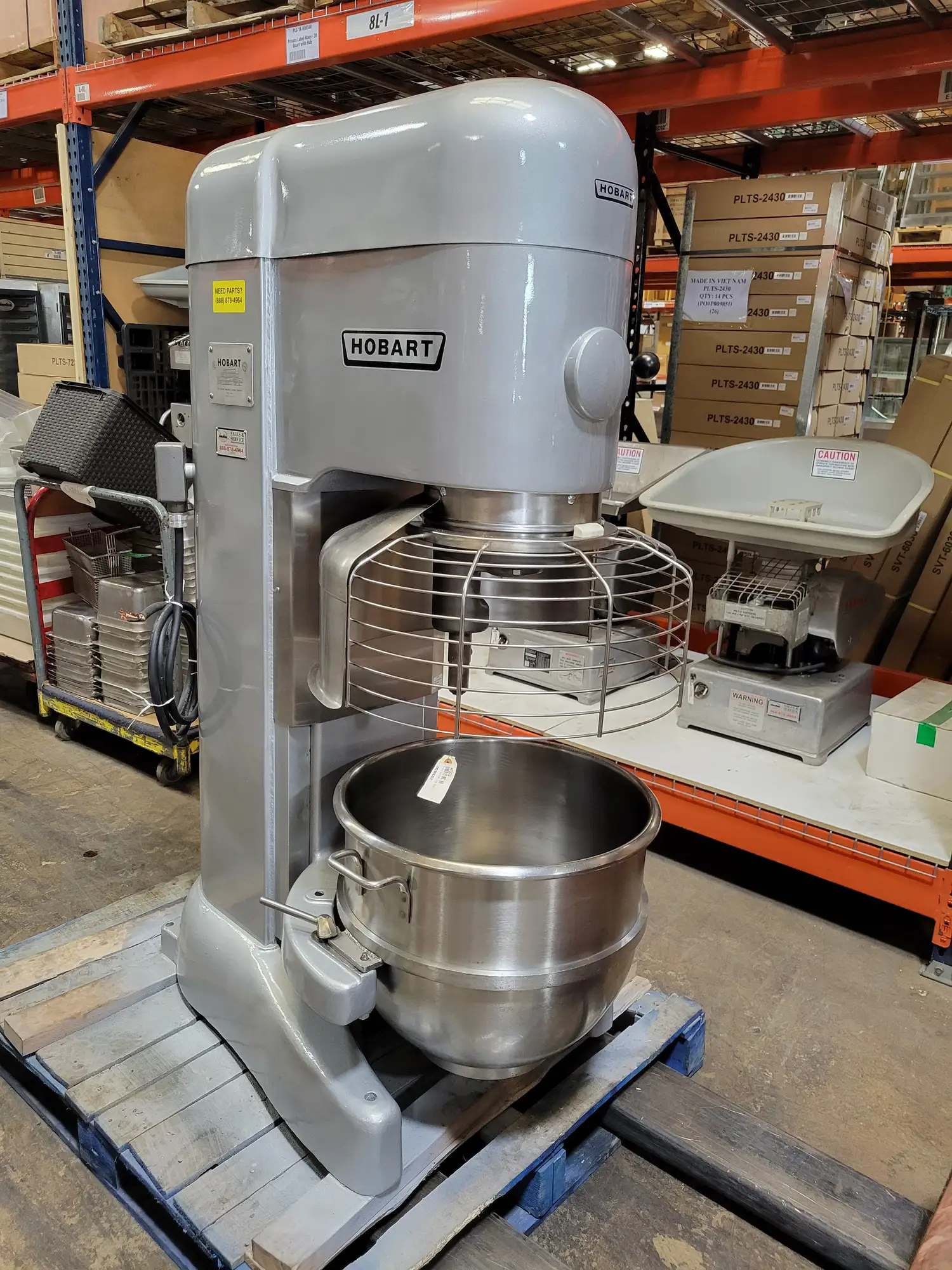 Used Hobart M802 80-Quart  Mixer w/Guard, 230V 3-Phase