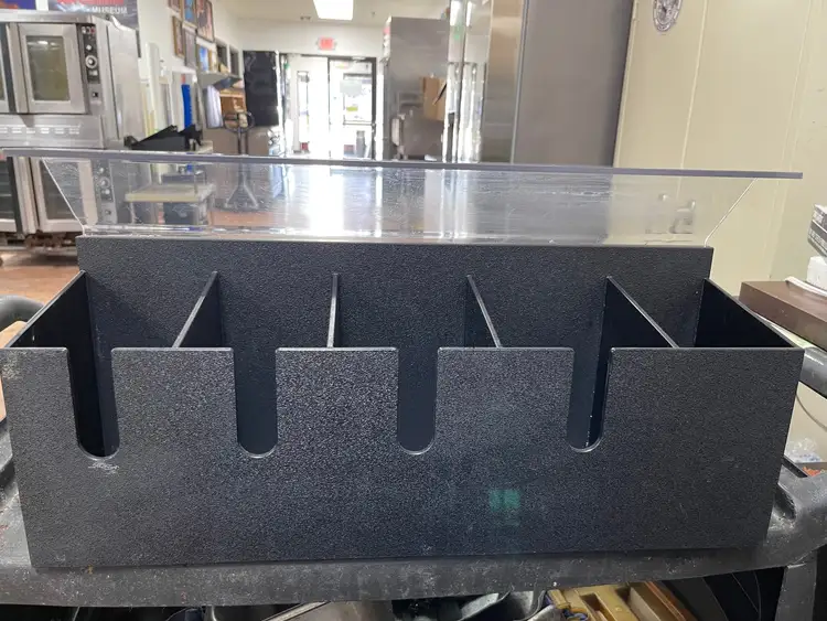 Used Falcon Restaurant Supply Used 5 Compartment Drink Lid and Straw Organizer Food, Restaurant, & Bakery Parts & Accessories Illinois US | Falcon Restaurant Supply #1376111