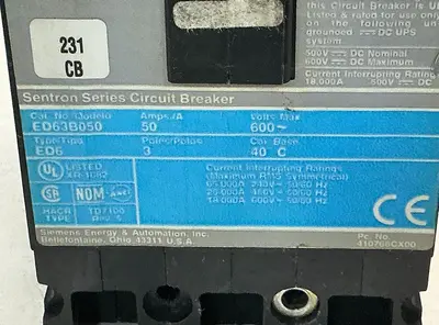 USED SIEMENS ED63B050