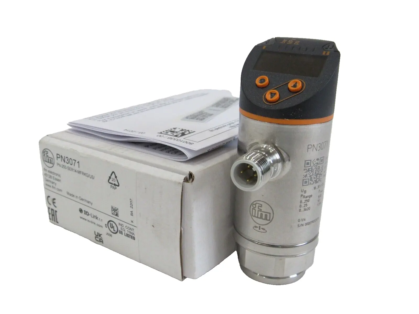 NEW EFECTOR PN3071 PRESSURE SENSOR PN-250-SER14-MFRKG/US