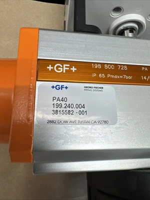 New No Box Georg Fischer 199.240.004 Actuated Valve DN80 3" PA 40 Warranty 🇺🇸