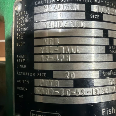 USED Fisher 1052 V100 3610J