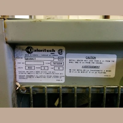 Caloritech 17,000 BTU Forced Air Heater