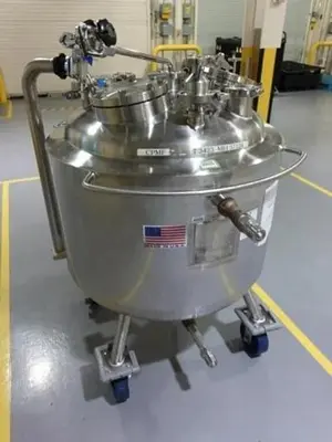 Tank, 40 Gallon (150 Liters), 316L Stainless Steel, Jacketed, 45 PSI Internal #5991206