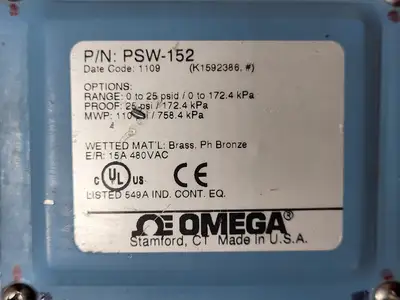 Used OMEGA PSW-152 Misc Electrical & Power Parts British Columbia CA | Lenmark #413532