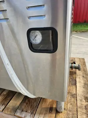 Used Market Forge Used 2018 36" Market Forge MT6T6E Dual 6gal SS Tilting Steam Kettles w/ Cabinet 208V 3Ph Cooking Kettles Illinois US | Falcon Restaurant Supply #1376076