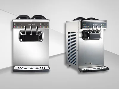 186-0003 Pasmo S230FA2 Tabletop 2 Flavor Twist Ice Cream Dispenser Freezer