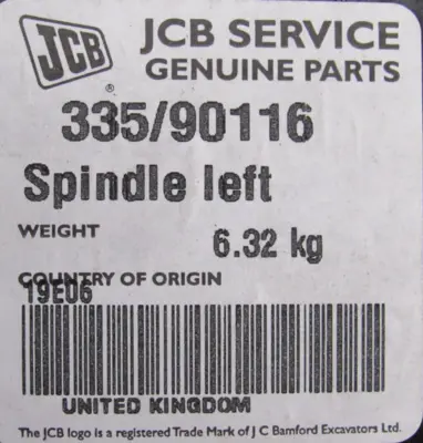 NEW JCB 335/90116 SPINDLE LEFT