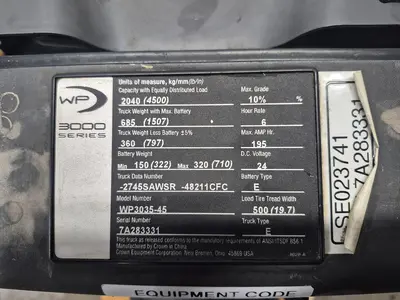 USED CROWN EQUIPMENT CORPORATION WP3035-45