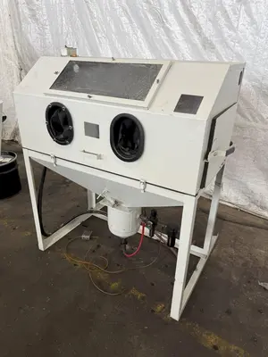 CYCLONE SAND BLAST CABINET W/ DUST COLLECTOR. STOCK # 0236325.