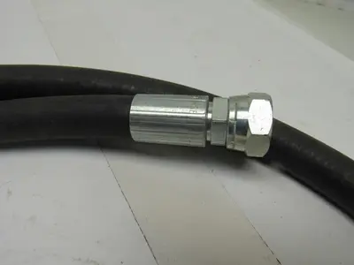 Kuri Tec A4143S Medium Pressure 1/2" ID Paint Fluid Transfer Hose 6' W/Fittings