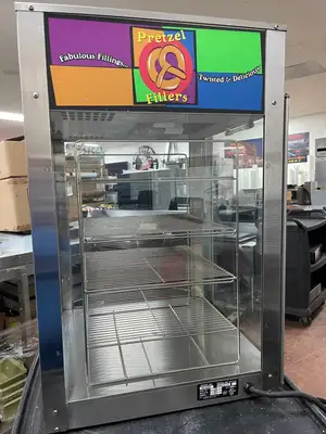 Used Wisco Used Wisco Heated Glass Display Case Lighted Warmer Merchandiser 120V 965 Watts Heated Cabinets & Displays Illinois US | Falcon Restaurant Supply #1375836